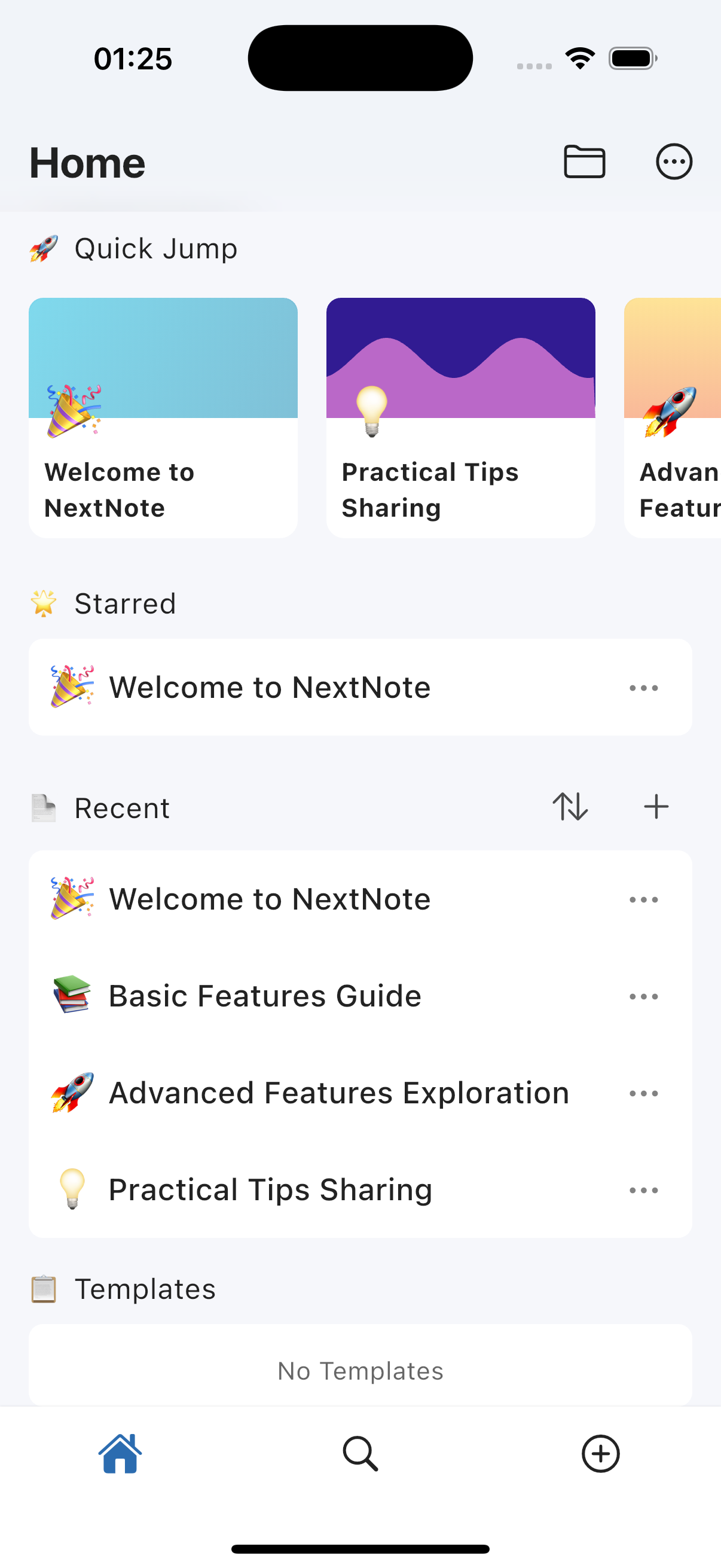 NextNote app screenshot
